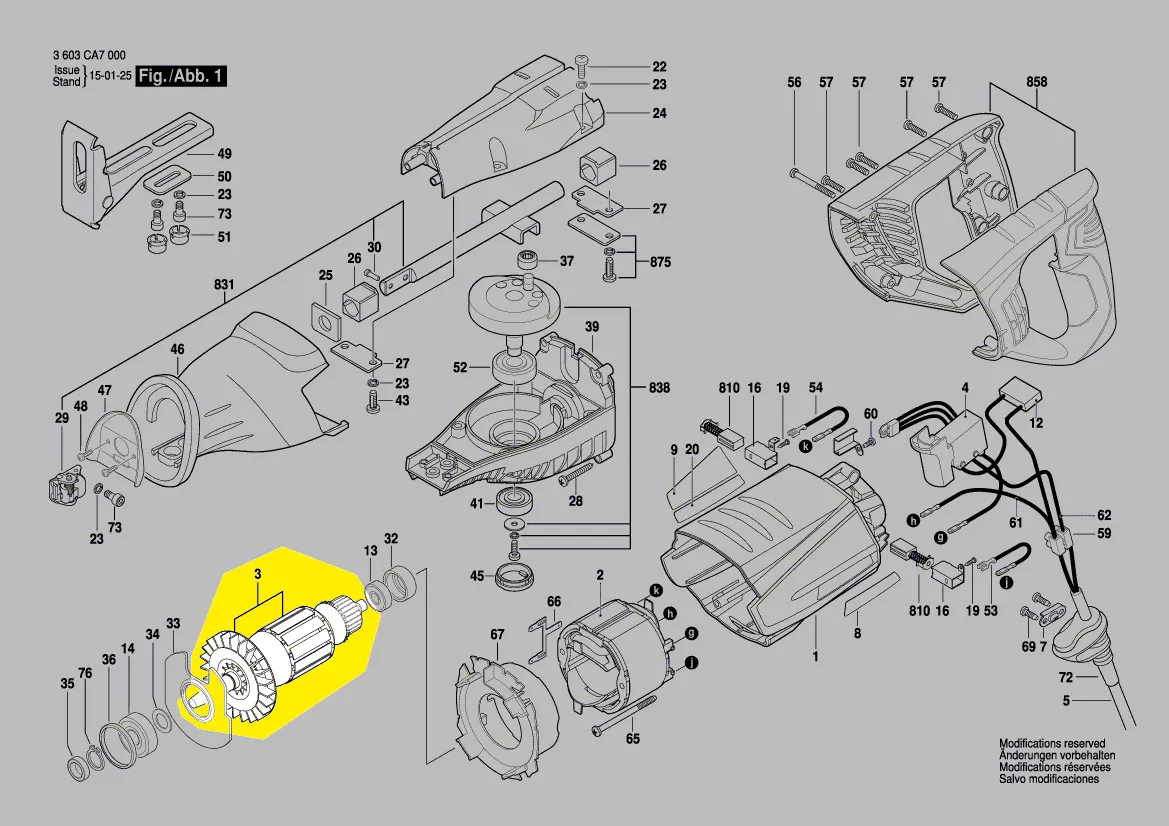 Induit réf. 1 619 PA3 961 BOSCH